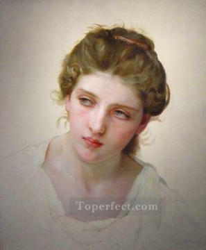 William Adolphe Bouguereau Painting - Etude Femme Blondede face 1898 Realism William Adolphe Bouguereau